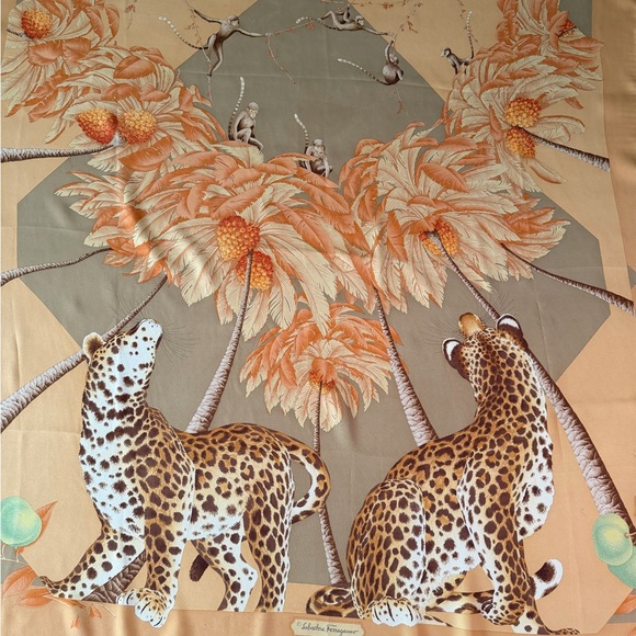 Salvatore Ferragamo Leopard Silk Scarf - Picture 15 of 15